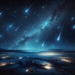 Stunning Lyrid meteor shower lighting up the night sky
