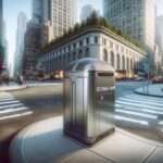 Spaceship bins designed to combat rats in New York City