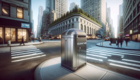 Spaceship bins designed to combat rats in New York City