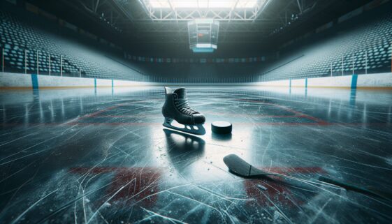 Alex Ovechkin in azione sul ghiaccio, in cerca del record di gol