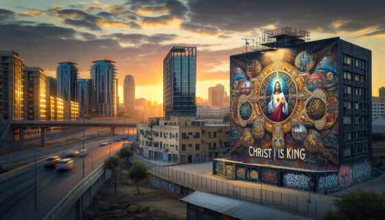 Image depicting the phrase 'Christ is King' in a meaningful context