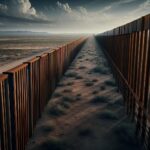 Visual representation of declining border crossings statistics