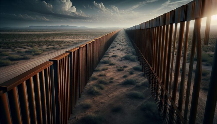 Visual representation of declining border crossings statistics
