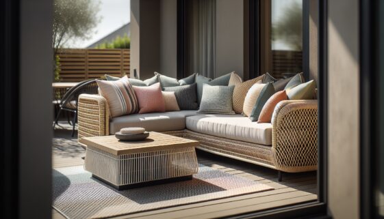 Elegant patio furniture enhancing outdoor living area