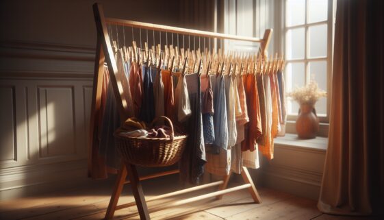 Young adult caring for clothes to make them last longer