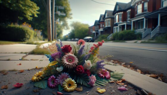 Scene from the Riverdale shooting in Toronto