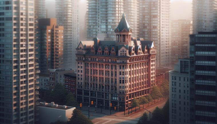 Vancouver skyline with property assessment documents