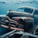 Vintage car found in the wreck of USS Yorktown