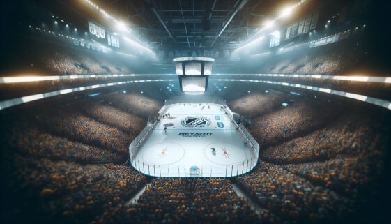 Giocatori dei Winnipeg Jets e St. Louis Blues in azione