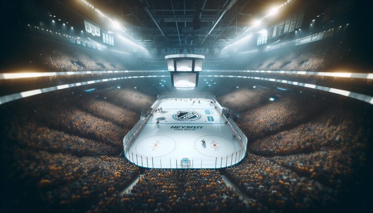 Giocatori dei Winnipeg Jets e St. Louis Blues in azione