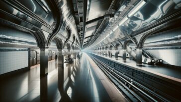 AI surveillance technology in New York City subway station