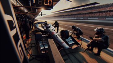 Alex Palou celebrates his victory at the 2025 Indy 500