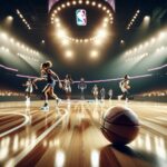 Caitlin Clark and Angel Reese competing in WNBA game