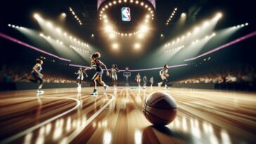 Caitlin Clark and Angel Reese competing in WNBA game