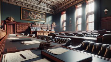 Courtroom scene for Calgary assault trial