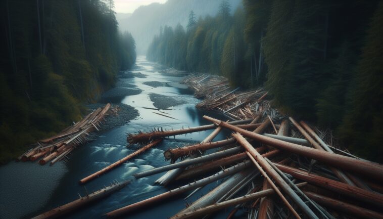 View of the Cowichan River showcasing its new course