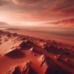 Concept art of a self-sustaining Mars colony