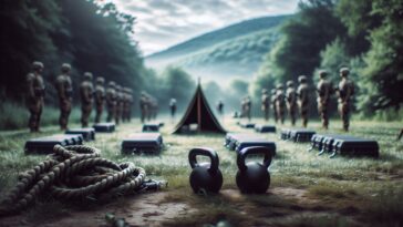 Soldiers engaging in modern fitness training exercises