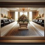 Family outside funeral home after burial mix-up incident