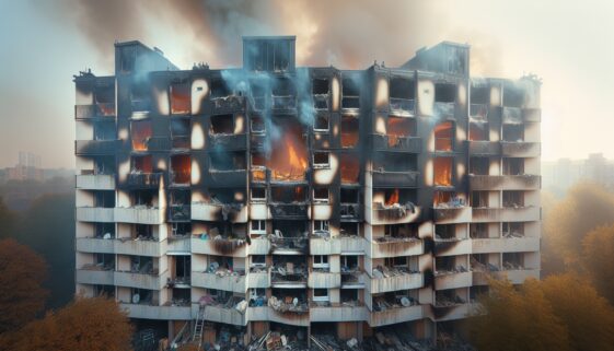 Major fire incident at a seniors' apartment building