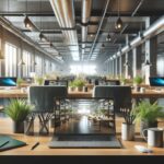 Young professionals discussing workplace health concerns