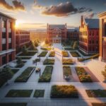 Harvard University logo with federal building backdrop