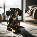 A stressed person with a worried dog by their side