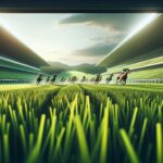Un cavallo in corsa durante il Kentucky Derby