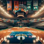 New York Knicks celebrate their lead against Boston Celtics
