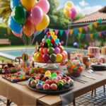 Extravagant birthday party with luxurious decorations