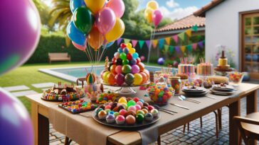 Extravagant birthday party with luxurious decorations