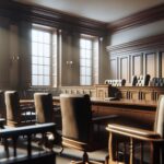 Emotional courtroom scene depicting love and jealousy