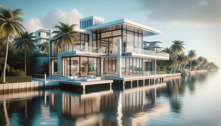 Stunning architectural gem by the waterfront in Golden Beach