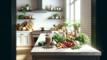 Young adults enjoying meal delivery kits at home