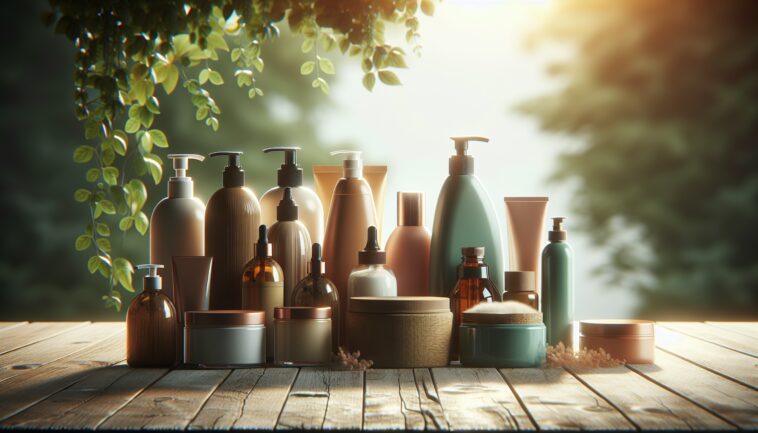 Illustration of peptides enhancing skin and hair health