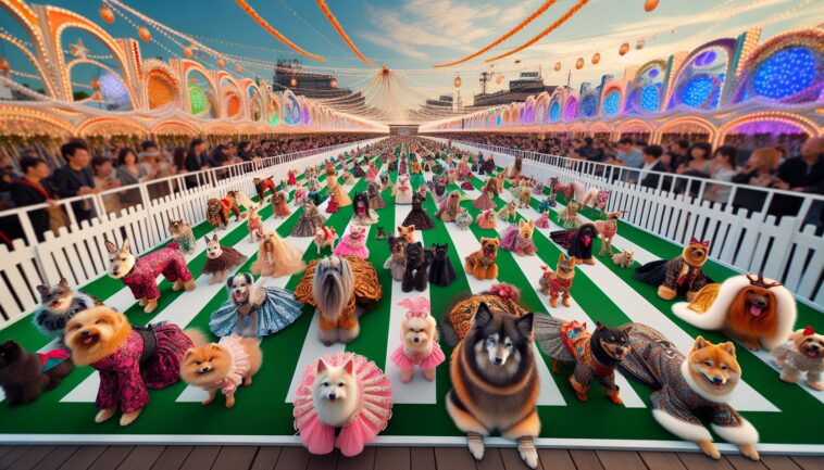Stylish pets showcasing the latest fashion trends at the Pet Gala