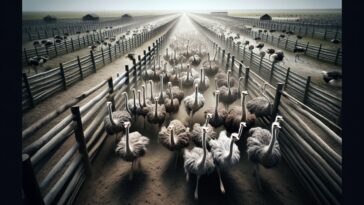 Ostrich farm owners discussing culling issues