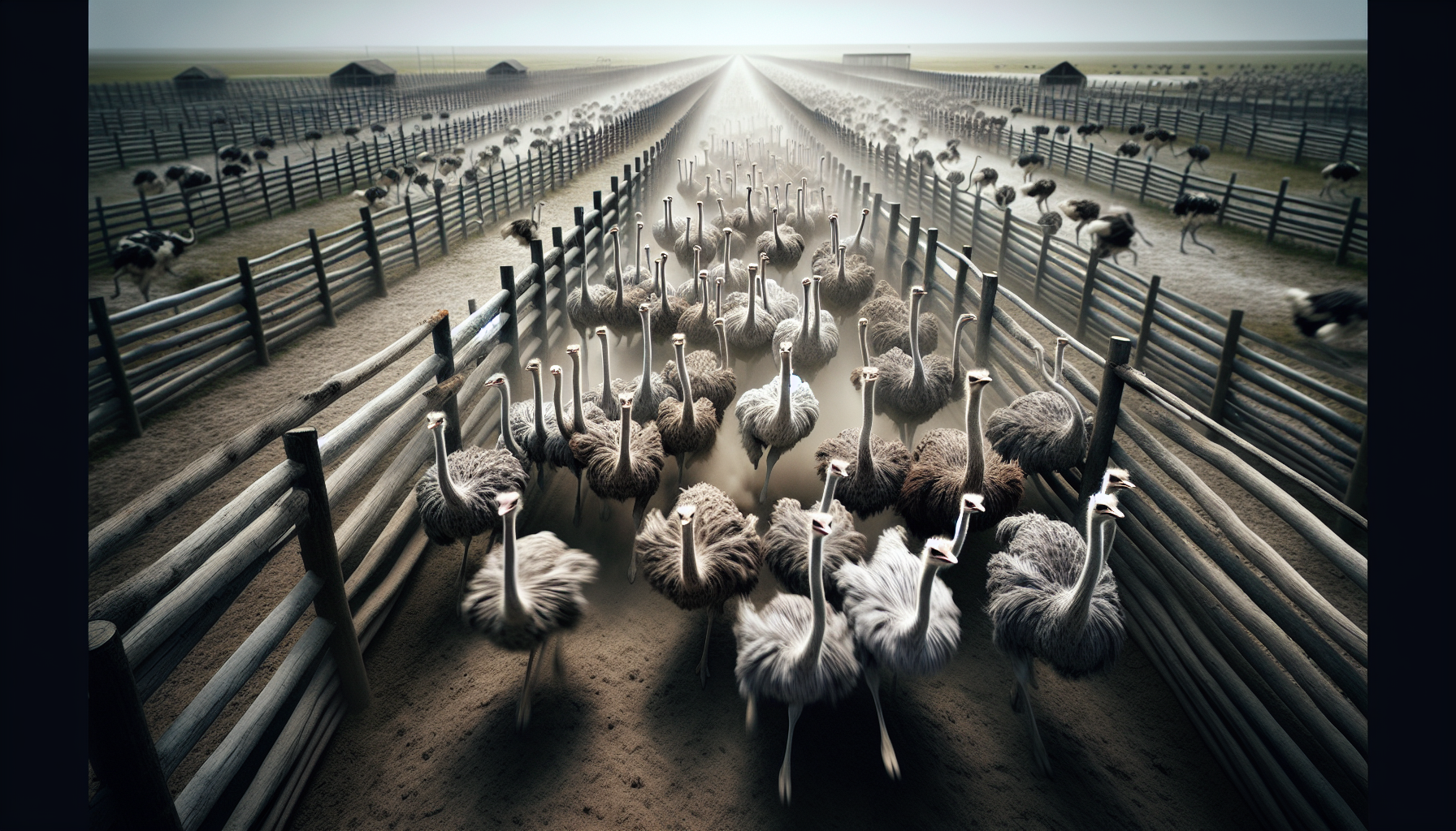 Ostrich farm owners discussing culling issues