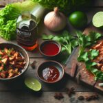 Delicious tequila-spiced pork in lettuce wraps