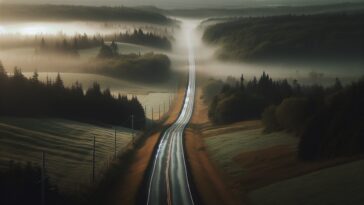 Scene of a tragic car accident in Nova Scotia