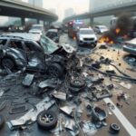 Scene of a tragic multi-vehicle crash in Ontario