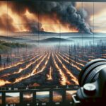Firefighters battling wildfires under clear skies