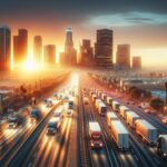 Trucks on a highway in California under green mandates