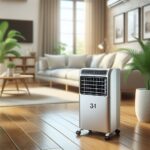 Coolblus portable air conditioner in a modern living room