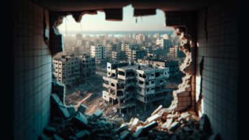 Visual representation of the humanitarian crisis in Gaza