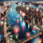 Fireworks lighting up the East River for Macy's 2024 celebration