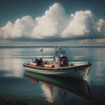 Small plane crash site in Long Island Sound with rescue efforts