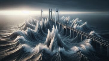 Underwater explosion near Kerch Bridge during Ukraine conflict