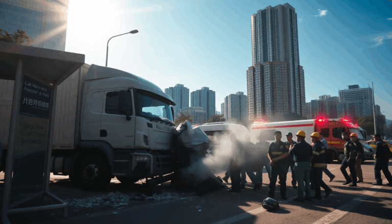 tragic truck accident in hong kong claims one life and injures another 1750125502