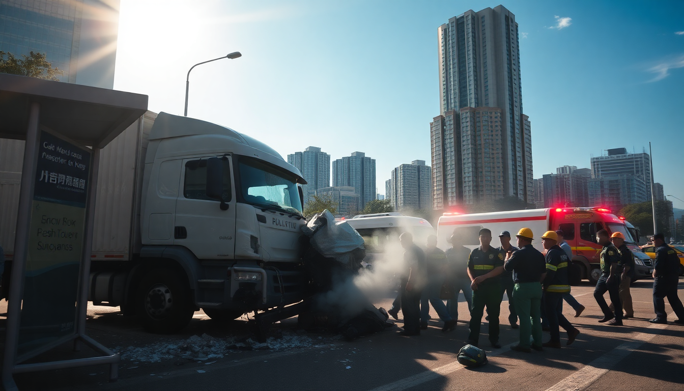 tragic truck accident in hong kong claims one life and injures another 1750125502